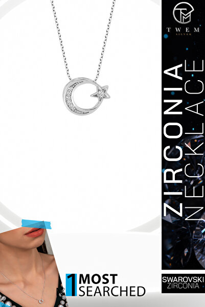 Swaroski Zirconia Taşlı Ayyıldız Kolye | Vatan Sevgisi