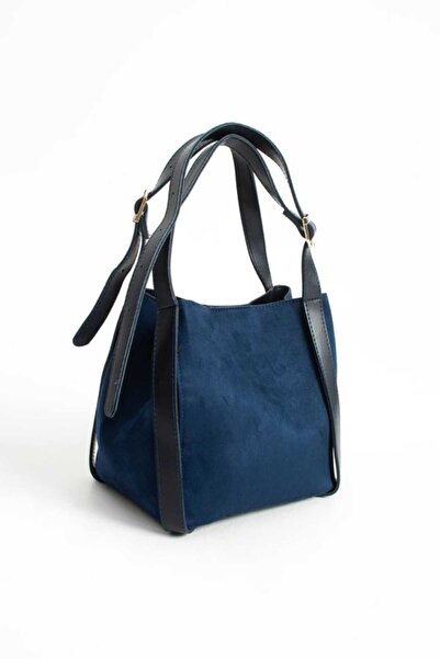 ÖZÜM TAKI Geantă de umăr din piele intoarsa de marime mare pentru femei, alba...