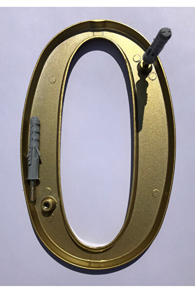 ICON TOOLS HOUSE NUMBER, ALUMINUM, 200 MM, GOLD, /DIGIT 0/