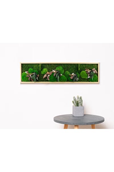 Narium Operă de artă cu lichen stabilizat 100×30 cm