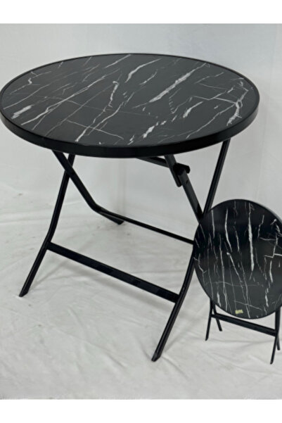 BEC26 Round wooden folding coffee table - practical Scandinavian design