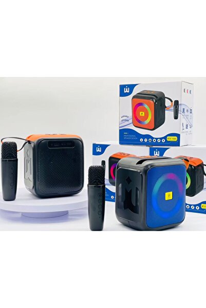 WUF DARK BLUE 106K Portable Karaoke Bluetooth Speaker with Dual Wireless Mics & RGB Lights