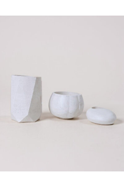 CzyLife Handmade Home Decoration Set of 3 | Vase & Cobalt Candle Holders | Premium Desk Organizer