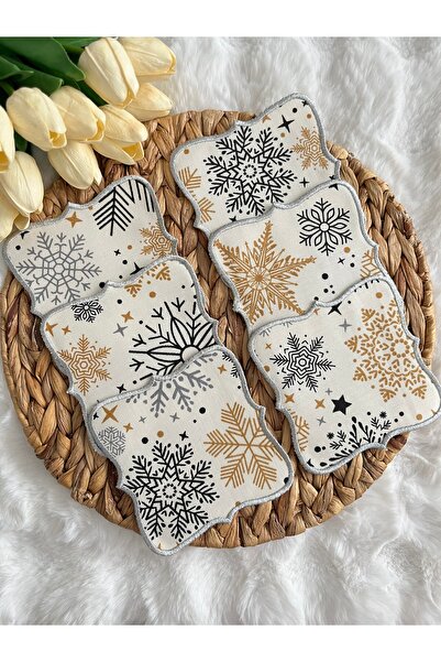 KUMSAL ÇEYİZ 6 Adet Sunumluk Peçete,Kokteyl Peçete,Kahve Yanı Sunum Peçetesi,...