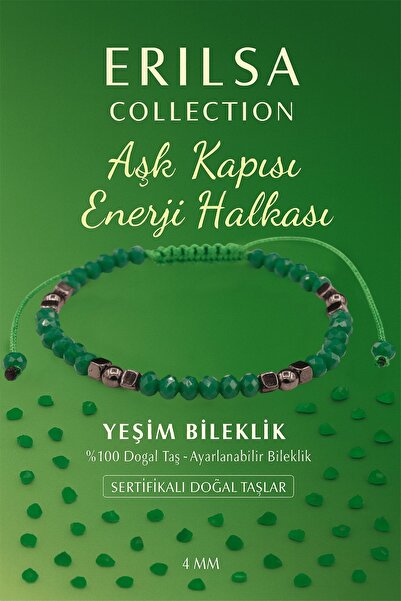 Erilsa سوار تنشيط الطاقة المعتمد من Love Gate - حجر اليشم والتيراهيرتز الطبيع...