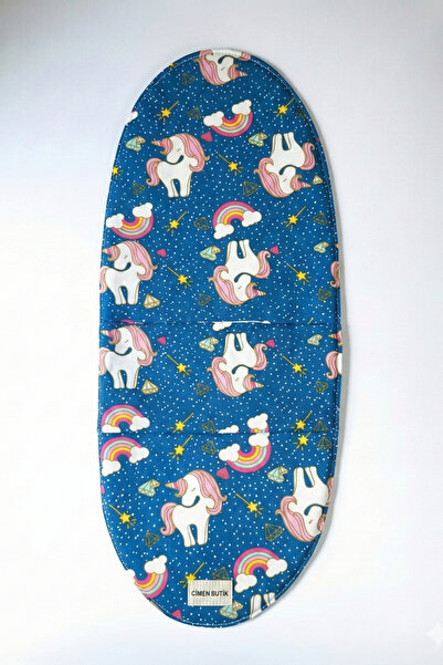 Çimen Butikk Half Swaddle with Unicorn Pattern 0-4 Months 100% Cotton Baby Co...