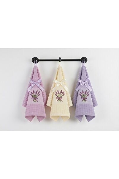 Kalin Store Mutfak Havlusu Lavanta Desenli 3'lü