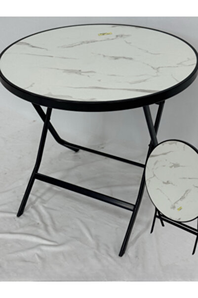 BEC26 طاولة قهوة دائرية خشب قابلة للطي - تصميم إسكندنافي عملي