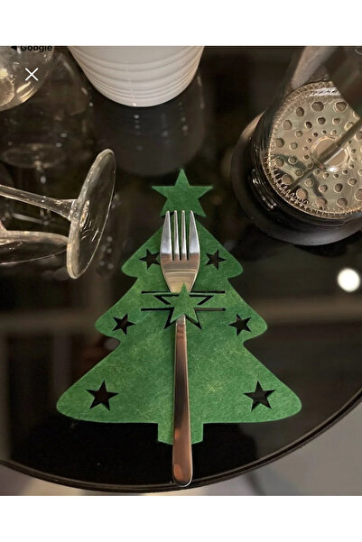 Diva Home Christmas Green 6-Piece Decorative Felt Pine Tree