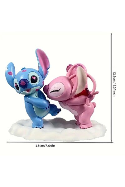 OEM Figurina Dubla Stitch Vinyl „Alien & Pink Love Duo” – 23x17,5 cm