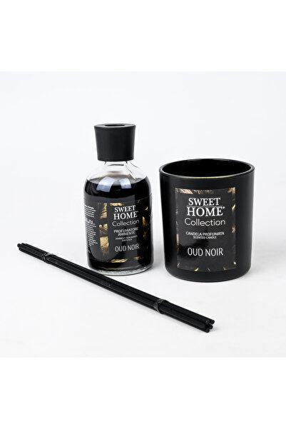 Sweet Home عطر محيطي 100 مل + شمعة زجاجية 280 جرام (جرود نوار)