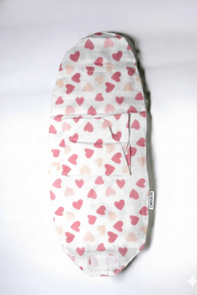 Çimen Butikk Half Swaddle Heart Patterned 0-4 Months 100% Cotton Baby Combed ...