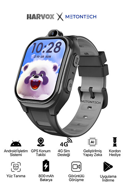 ozbience Çocuk Akıllı Saati, GPS, Kamera, 4G Pro + Plus, Android, Sim Kartlı