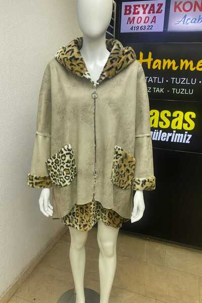 Co Leopar Desen Nubuk Kaban