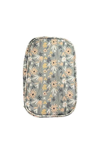 OEM Cosmetic and perfume bag, with handle, floral pattern