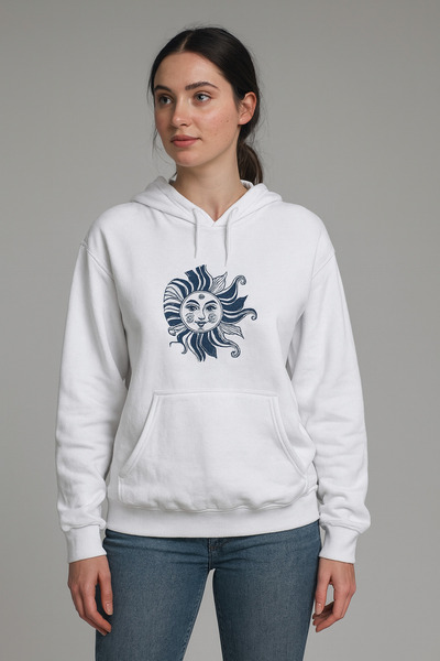 BUTİK AYVİTRİN Women's Unisex Hooded 2-Thread Sweatshirt Printed