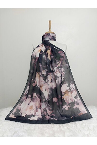 REMOMODA شال قطني ناعم بنمط زهري، شال عالي الجودة وموسم جديد