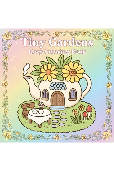 M&H Coloring Tiny Gardens - 21x21 cm Boyama Kitabı, Çocuk ve Yetişkinler için