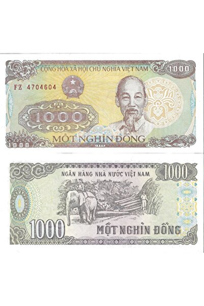 emir koleksiyon coin & paper collection Viet Nam 1000 Dong Yabancı Kağıt Para...