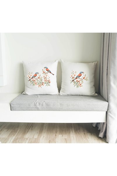 cuboo home Set of 4 Pillow Covers with Birds, Decorative Living Room Pillow Covers, Gift