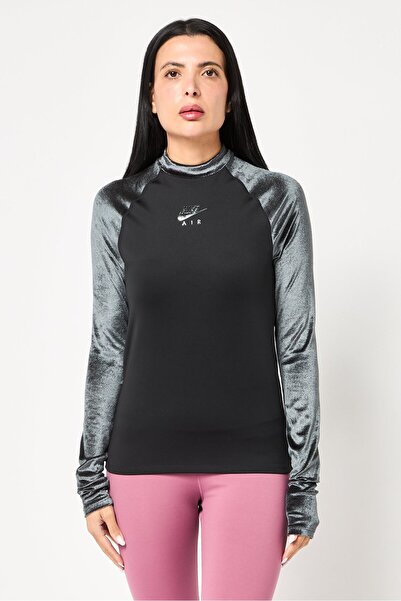 Nike Women Sportswear Fit Long Sleeve Outdoor Top, Black