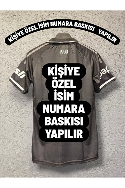 FOLKLORİST Kişiye Özel İsim Baskılı Bêşik.tâş Siyah Polo Yaka 25-26 Yeni Sezon Yetişkin Futbol Forması