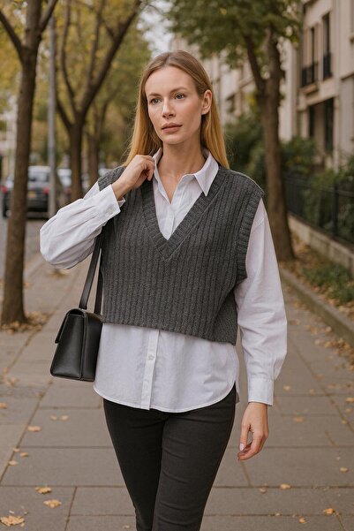 sivona Süveter Detaylı Gömlek