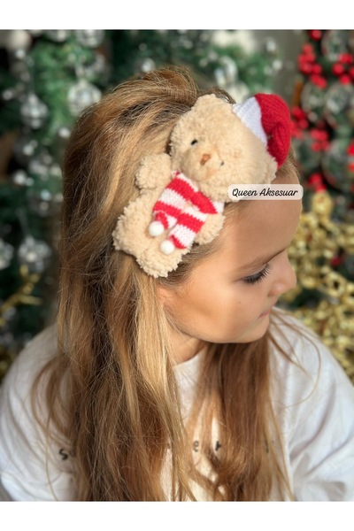 QUEEN AKSESUAR Sevimli tasarım 3d boyutlu oyuncak ayılı ayıcıklı kadife kadın...