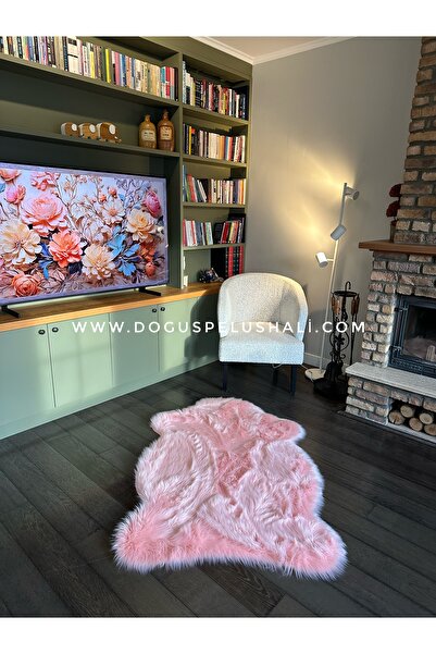 Doğuş Peluş Halı A Post Somon Yumuşak Dokulu Peluş Halı Tek Kafa Post