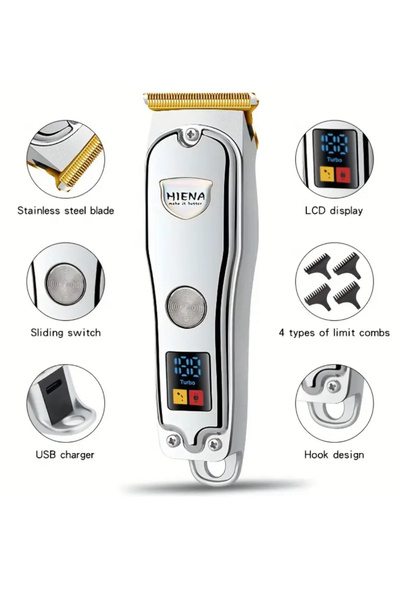 HIENA Professional Hair Trimmer & Clipper – Precision Grooming Machine, Rechargeable Beard