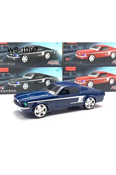diğerr1 Ws-1967 Dark Blue Nostaljik Araba Şeklinde Bluetooth Hoparlör