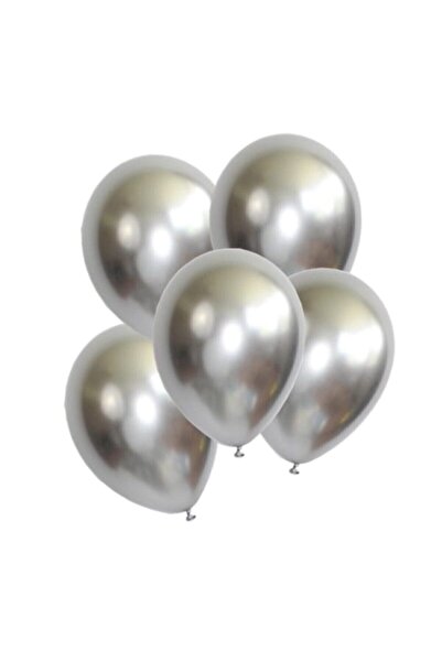 NET MARKET Metallic Silver Color 10 Balloons