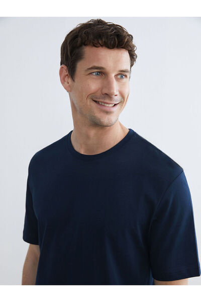 LC Waikiki RMZ GİYİM FARKIYA Ανδρικό μπλουζάκι από χτενισμένο βαμβάκι με στρο...