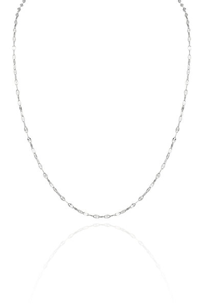 Cosmia Shine قلادة أنيقة بسلسلة من الفولاذ المقاوم للصدأ على شكل حلقة بيضاوية...