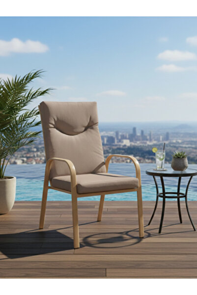 Bec4 كرسي حديقة بتصميم أنيق ومقعد مبطن فاخر