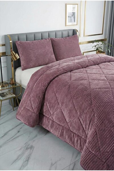 ALTINPAMUK Wellsoft Double Quilt Set 195X215 Murdum with Pillowcase Gift