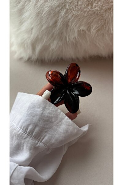 YOYYO Γυναικεία καρφίτσα μαλλιών Lotus Model Διπλό Χρώμα Καφέ, Μαύρη Καρφίτσα...