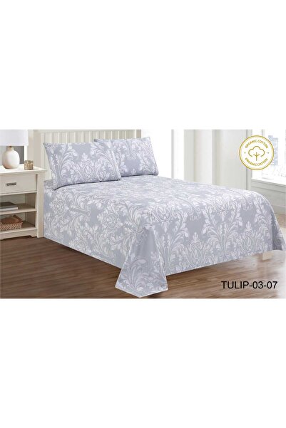 NAJMA شرشف ٣ قطع نفرين مشجر قطن كامل