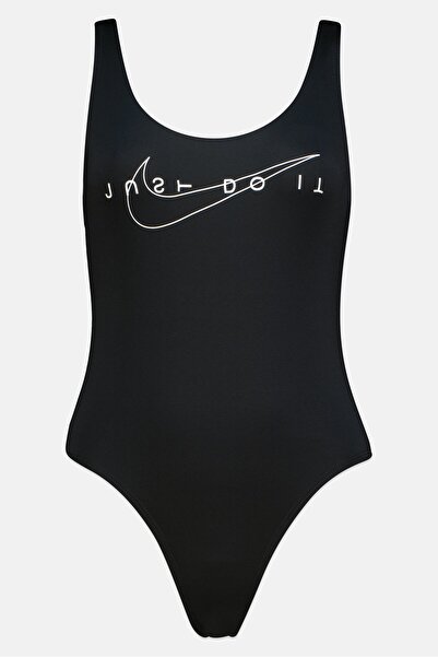 Nike Women Brand Logo One Piece Swimsuit, Black
