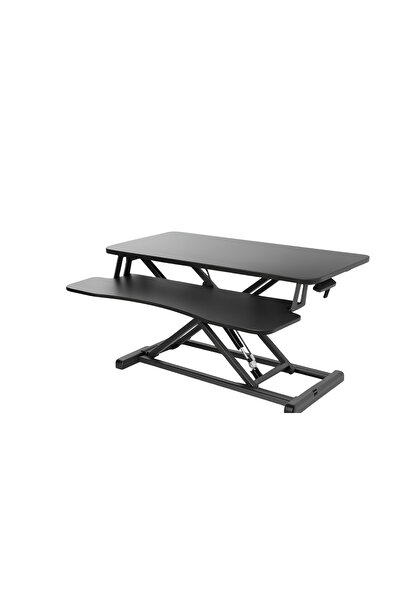 Adamcaly Adamcali Ergonomic Laptop or Desktop Desk Adjustable, for Office with Foldable Shelf, Black