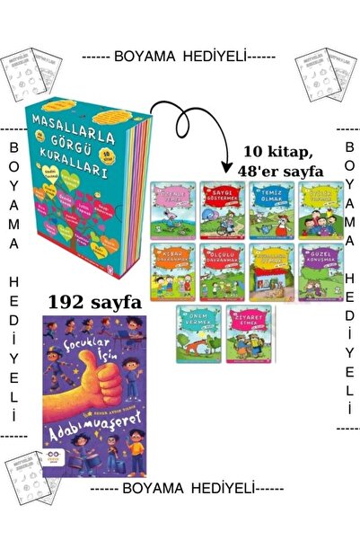 Timaş Çocuk Boyamalı (2) Çocuklar İçin Adabımuaşeret Masallarla Görgü Kuralla...