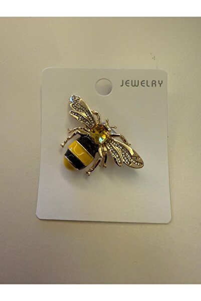 misstakıjewerly SARI TAŞLI ARI MODEL BROŞ