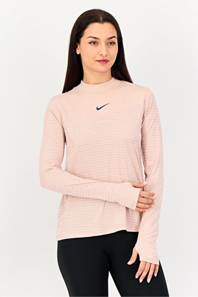 Nike Women Sportswear Fit Long Sleeve Outdoor Top, Light Pink