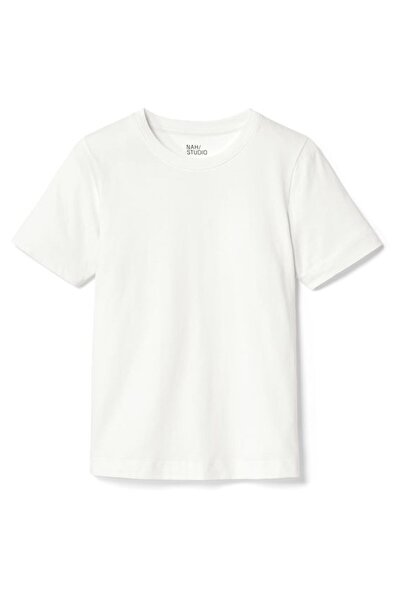 Tchibo Women Round Neck Short Sleeve Graphic Back T-Shirt, White