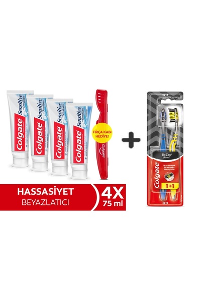 Colgate Sensitive Sensifoam Diş Macunu 75 ml x 4 Adet + Zig Zag Charcoal 1+1 ...