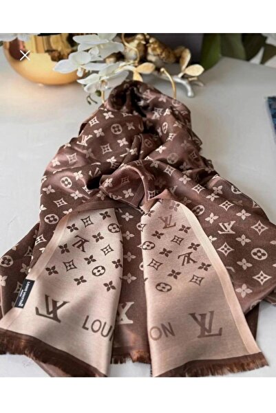 akix Çift Taraflı LV Desen Şal ÇİFT TARAFLI ŞAL