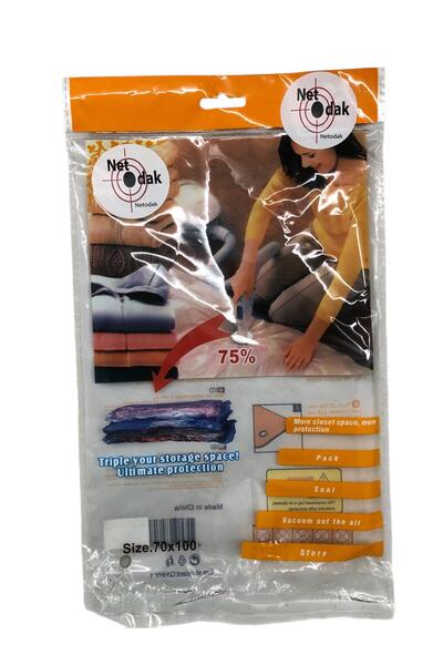 Netodak Yorgan Hurcu Büyük Hurc Vakumlu Saklama Torbası Elbise Hurcu (110X70)