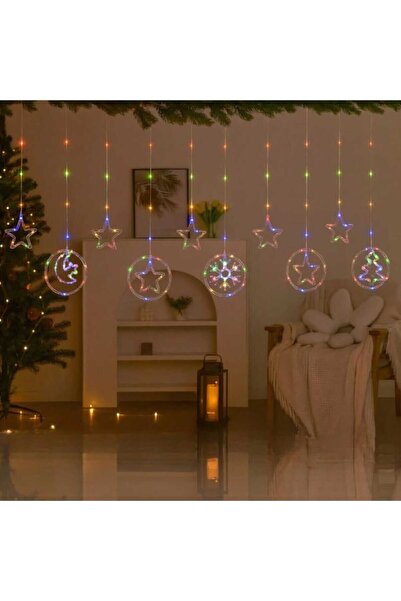 First Choice Curtain Christmas lights 4.2 m, multicolor LED, transparent cable, connectable in series int/outt