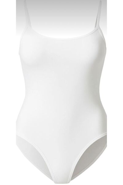 femmefinesse Women's Rope Strap 95% Cotton, 5% Stretch Fabric Snap Fasteners Bodysuit / 1 Piece