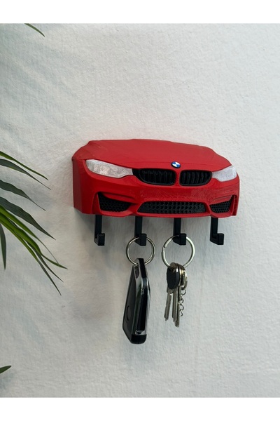 Butik 3D Printing Decorative Bmw M3 F30 Red Color Keychain with Front Model Design